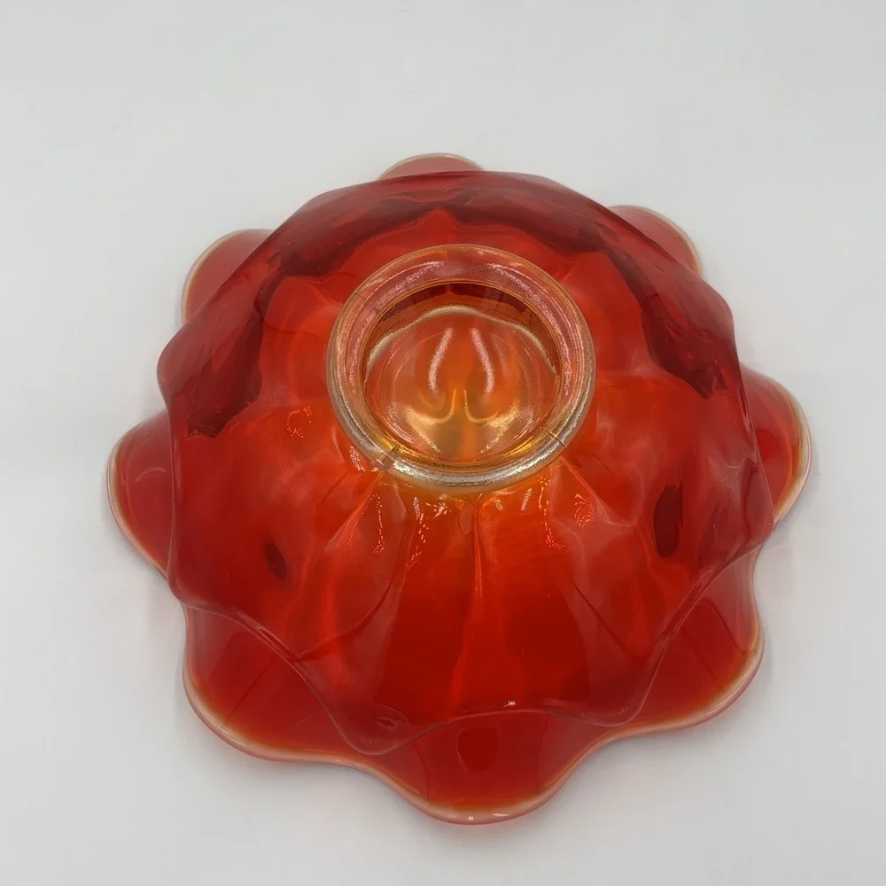 Vintage MCM Amberina/Percimmon 8